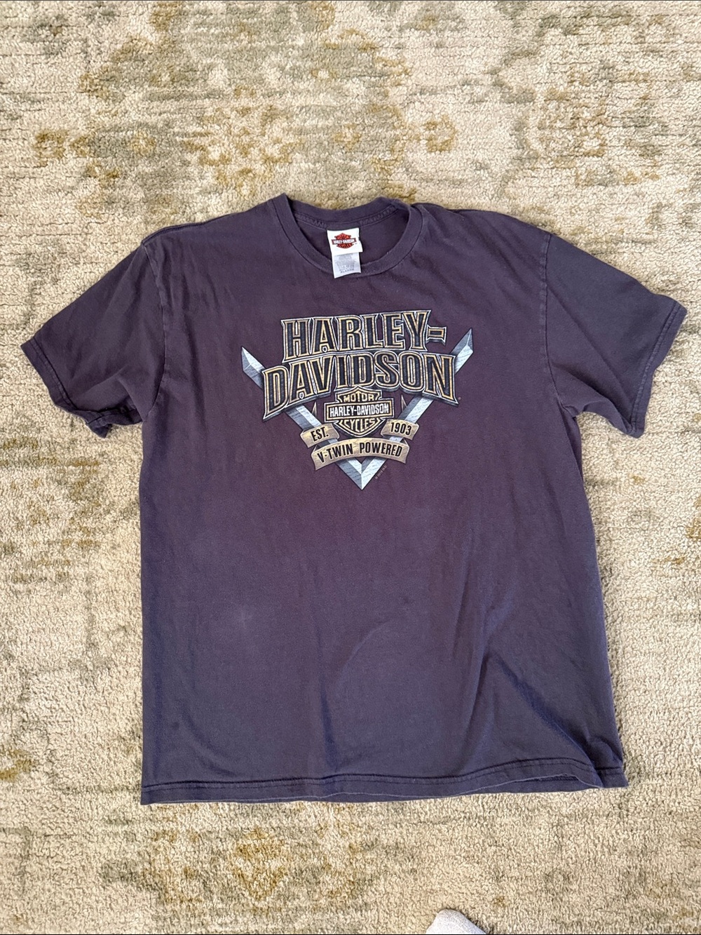Harley-Davidson Black/brown Short-Sleeve Graphic Tee no cages